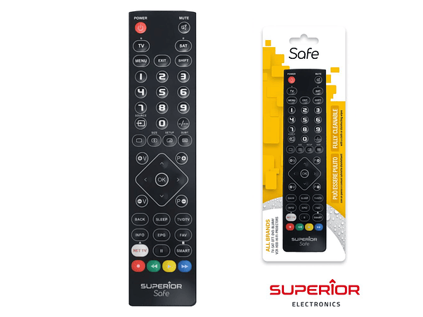 COMANDO TV UNIVERSAL 2:1 LAVÁVEL SLIM PRETO SUPERIOR 1