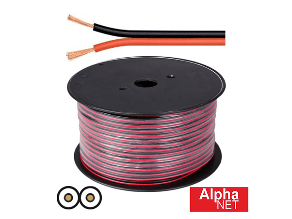 CABO COLUNA 2X1.00MM PRETO/VERMELHO ALPHANET 1