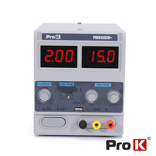 FONTE DE ALIMENTAÇÃO DIGITAL 0-15V / 0-2A COMUSB PROK