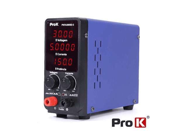 FONTE DE ALIMENTAÇÃO DIGITAL 150W 0-30V / 0-5A PROK 1