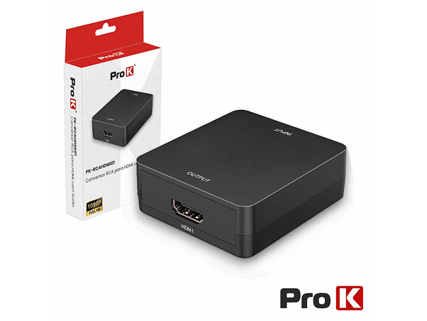 CONVERSOR SINAL COMPOSTO + ÁUDIO -> HDMI PROK 1
