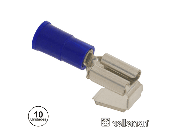 CONJUNTO DE 10 TERMINAIS AZUIS 6.35MM 1