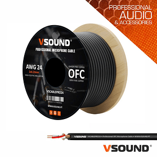 CABO MICROFONE PROFISSIONAL 2 CONDUTORES E MALHA OFC VSOUND