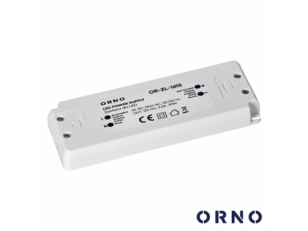 FONTE DE ALIMENTAÇÃO FIXA 2.5A 30W 12V ORNO 1