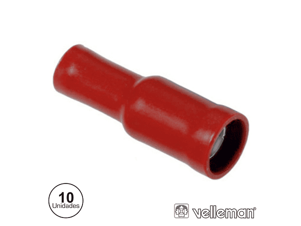 CONJUNTO DE 10 TERMINAIS FÊMEA VERMELHOS 4.9MM 1