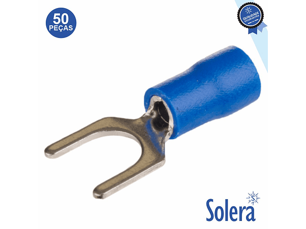 TERMINAL FORQUILHA ISOLADO AZUL 50X SOLERA 1