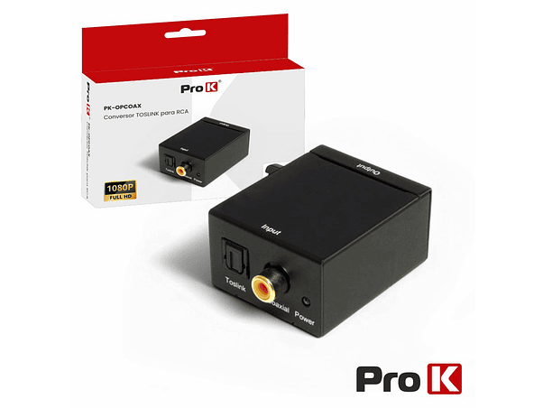 CONVERSOR AUDIO TOSLINK-RCA PROK 1