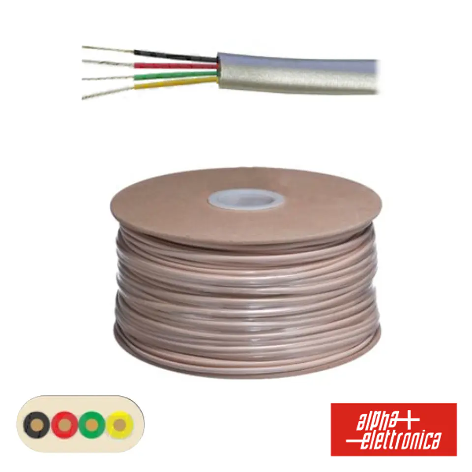 CABO TELEFONE 4 CONDUTORES 4X0.14MM DIM 5.00X2.55 1