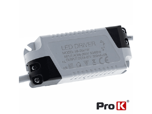 FONTE DE ALIMENTAÇÃO PARA LED 18-24W 60-90V PROK 1