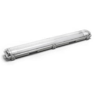 ARMADURA T8 COM 2 LÂMPADAS LED TUBULAR 2X9W 60CM 4000K IP65