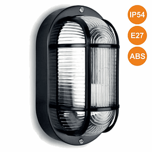 APLIQUE OLHO DE BOI E27 IP54 PRETO