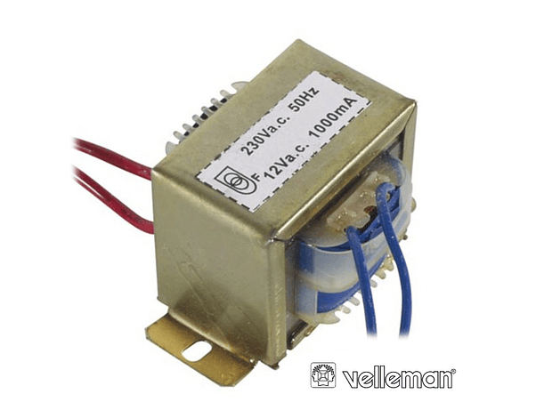 TRANSFORMADOR 12VA 1X12V VELLEMAN 1