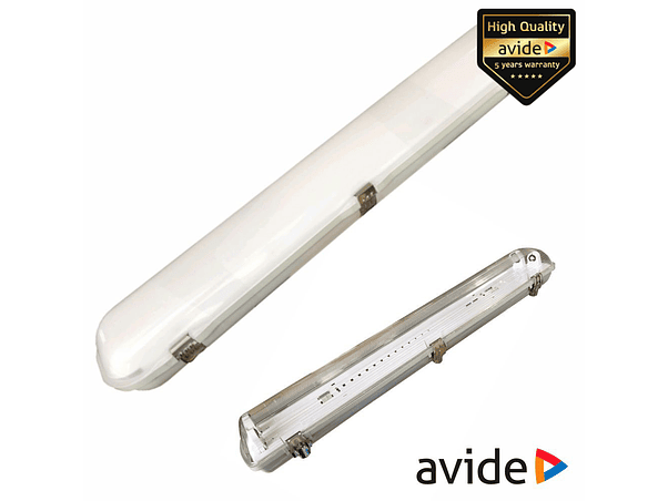 ARMADURA ESTANQUE 1.2M PARA 2 LÂMPADAS LED TUBULAR T8 AVIDE 1