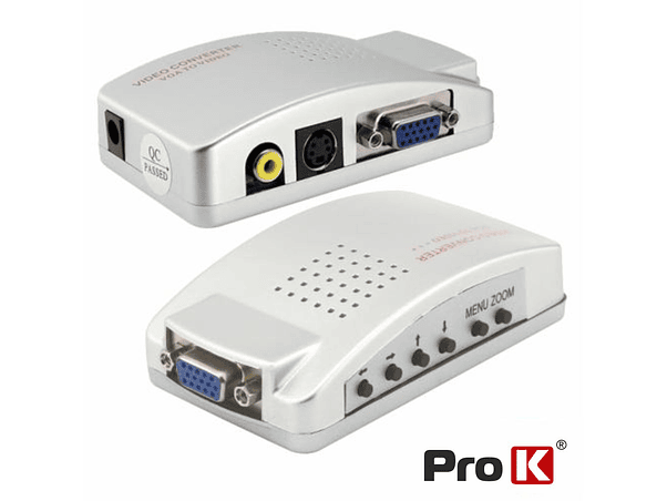 CONVERSOR VÍDEO VGA PARA VGA+RCA+AUDIO PROK 1