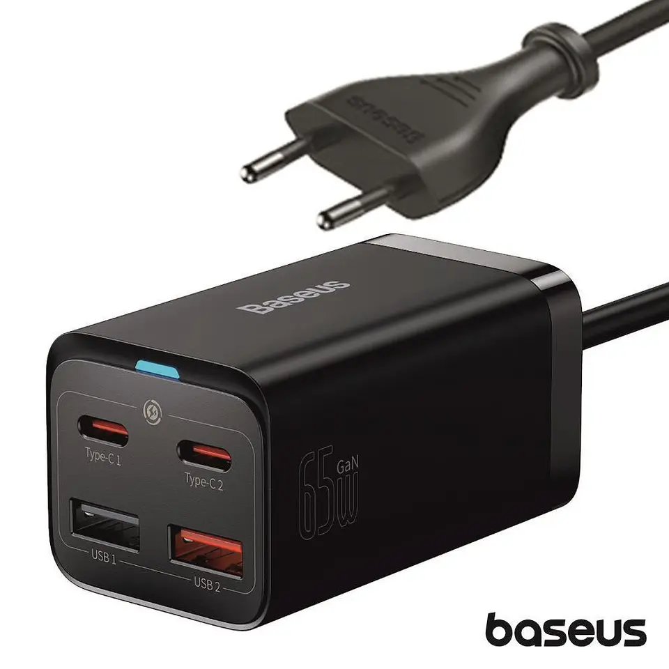 CARREGADOR DE MESA GAN3 PRO 2X USB-A / 2X USB-C BASEUS 1