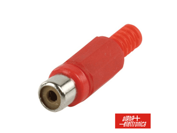 FICHA RCA FÊMEA VERMELHA COM PROTEÇÃO DE CABO 1