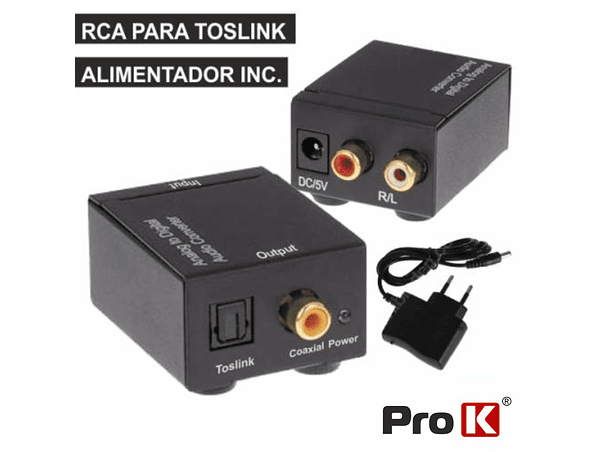 CONVERSOR AUDIO RCA-TOSLINK PROK 1