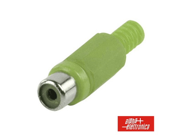 FICHA RCA FÊMEA VERDE COM PROTEÇÃO DE CABO 1