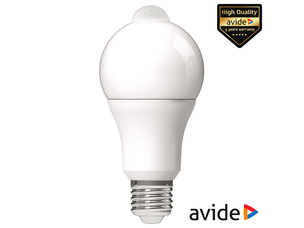 LÂMPADA LED E27 R60 8.8W 230V 4000K 806LM COM SENSOR AVIDE 1