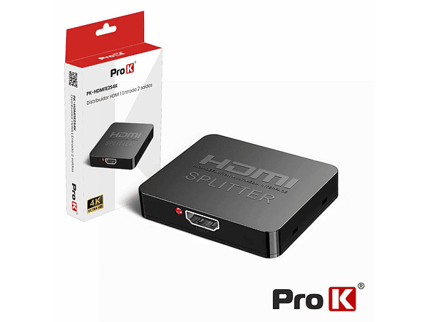 DISTRIBUIDOR HDMI AMPLIFICADO 1 ENTRADA 2 SAÍDAS 4K PROK 1