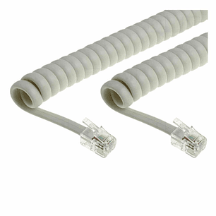 CABO TELEFONE 4P4C ESPIRAL MARFIM 2M