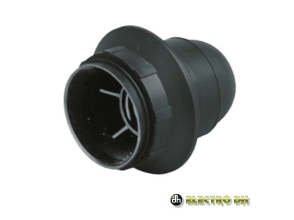 CASQUILHO PARA LÂMPADA E27 PRETO EDH 1