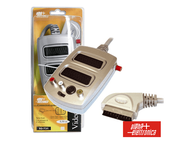 DISTRIBUIDOR COMUTADOR SCART M / 2SCART-3RCA-SVHS F BLISTER 1