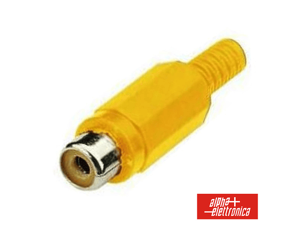 FICHA RCA FÊMEA AMARELA COM PROTEÇÃO DE CABO 1