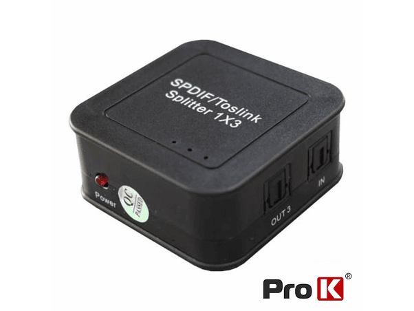 DISTRIBUIDOR TOSLINK 1 ENTRADA 3 SAÍDAS PROK 1