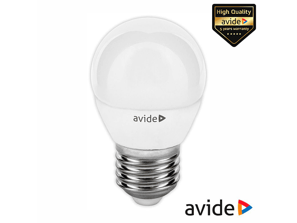 LÂMPADA LED E27 GLOBO 7W 230V 4000K 250LM VALUE RANGE AVIDE 1