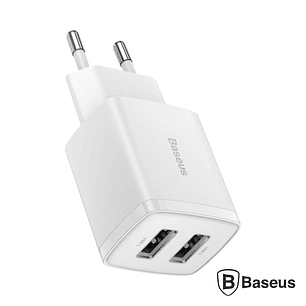 ALIMENTADOR COMUTADO 2XUSB-A 10.5W BRANCO BASEUS