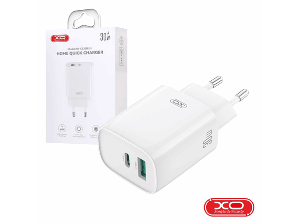ALIMENTADOR COMUTADO 1XUSB-COM1XUSB-A PD 30W GAN XO 1