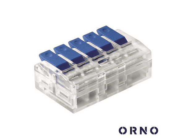 LIGADOR RÁPIDO COM PATILHA 5 CONDUTORES 0.75-4MM² 50X ORNO 1