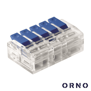 LIGADOR RÁPIDO COM PATILHA 5 CONDUTORES 0.75-4MM² 50X ORNO