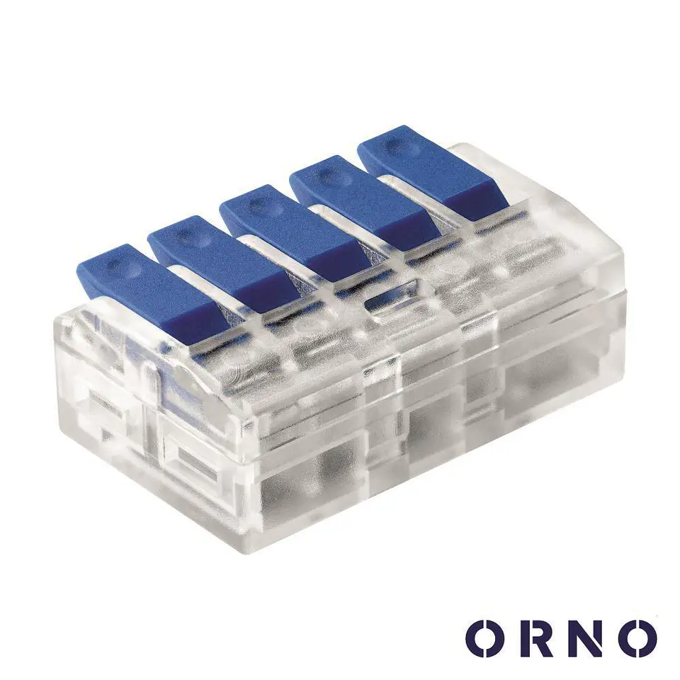 LIGADOR RÁPIDO COM PATILHA 5 CONDUTORES 0.75-4MM² 50X ORNO 1