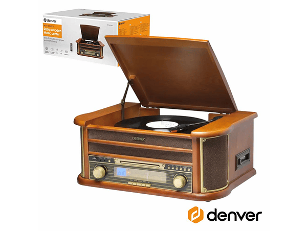 GIRA-DISCOS 33/45/78RPM AM/FM/CD/CASSETE/SD 2X5W DENVER 1