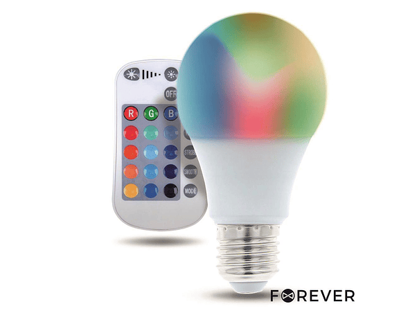 LÂMPADA E27 9W 230V GLOBO RGBW COM COMANDO 1