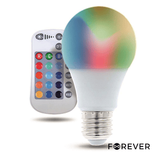 LÂMPADA E27 9W 230V GLOBO RGBW COM COMANDO