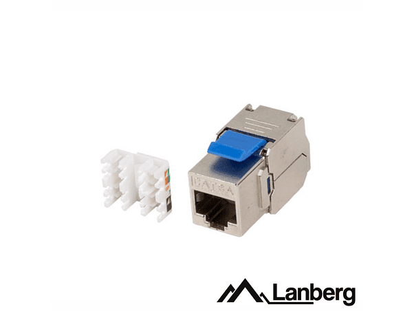 FICHA RJ45 MODULAR 8P8C CAT6A KEYSTONE METÁLICA LANBERG 1