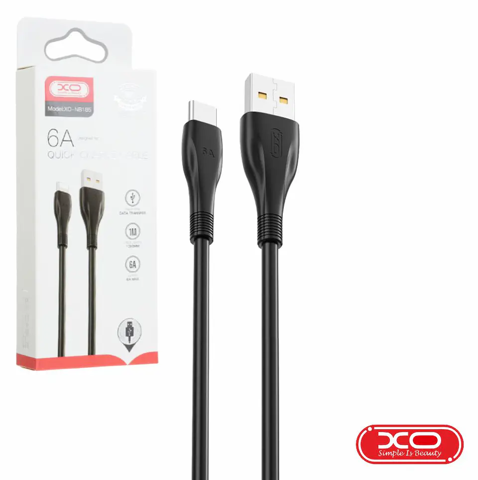CABO USB-A MACHO / USB-C MACHO 1M PRETO XO 1