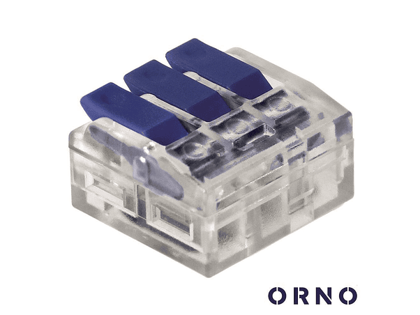 LIGADOR RÁPIDO COM PATILHA 3 CONDUTORES 0.75-4MM² 10X ORNO 1