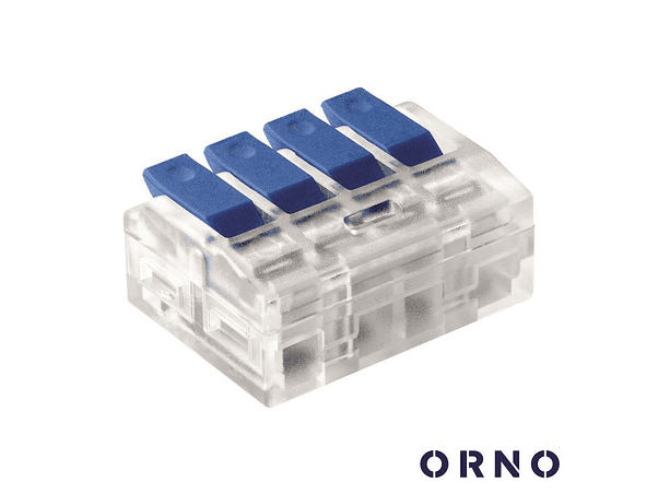 LIGADOR RÁPIDO COM PATILHA 4 CONDUTORES 0.75-4MM² 50X ORNO 1