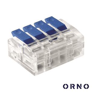 LIGADOR RÁPIDO COM PATILHA 4 CONDUTORES 0.75-4MM² 50X ORNO