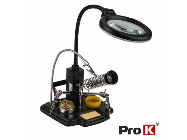 SUPORTE ARTICULADO COM LUPA E PINÇAS CROCODILO PROK 1