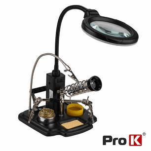 SUPORTE ARTICULADO COM LUPA E PINÇAS CROCODILO PROK