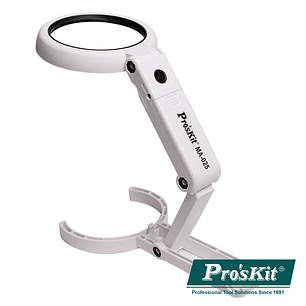 LUPA COM ILUMINAÇÃO 8 LEDS PROSKIT