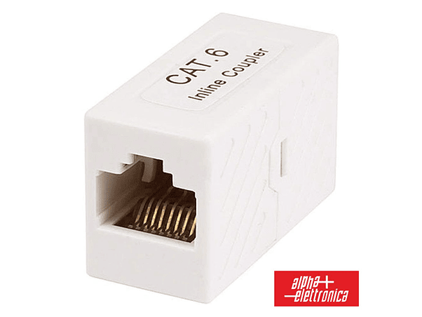 FICHA ADAPTADOR RJ45 8P8C CAT6A FÊMEA / FÊMEA 1