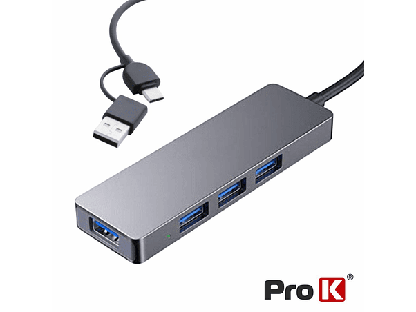 HUB USB-C / USB-A PARA 4XUSB-A 3.0 PROK 1