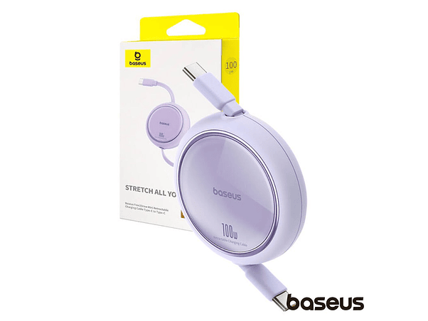 CABO RETRÁTIL USB-C PARA USB-C MACHO PD 100W BASEUS 1