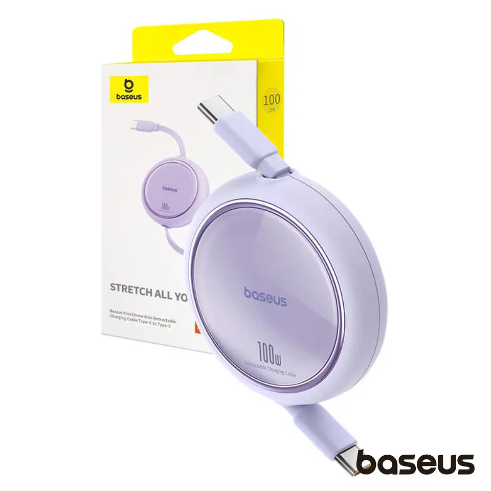 CABO RETRÁTIL USB-C PARA USB-C MACHO PD 100W BASEUS 1